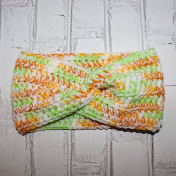 🧡 Handmade Twisted Headband · Autumn Garden 🧡 Multicolor yarn - Picture 1 of 3